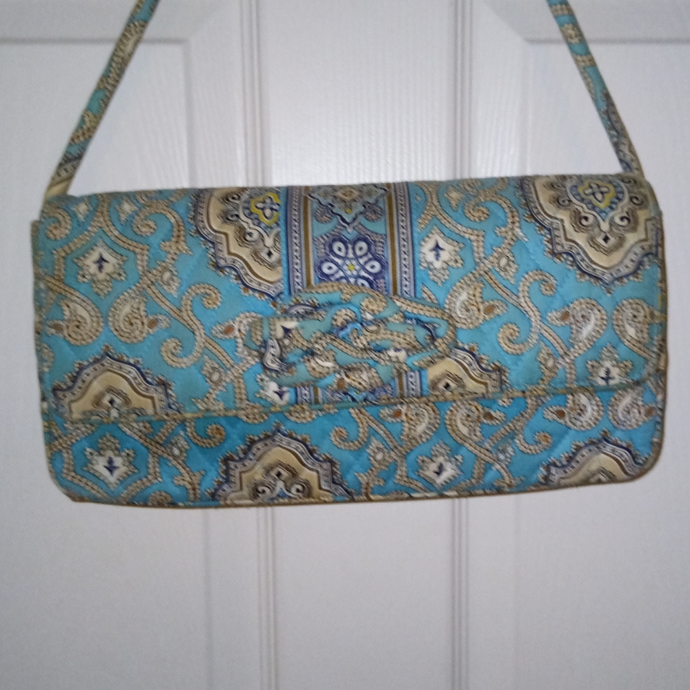 Vintage Retired "Knot Just A Clutch" Peacock Totally Teal Vera Bradley B…